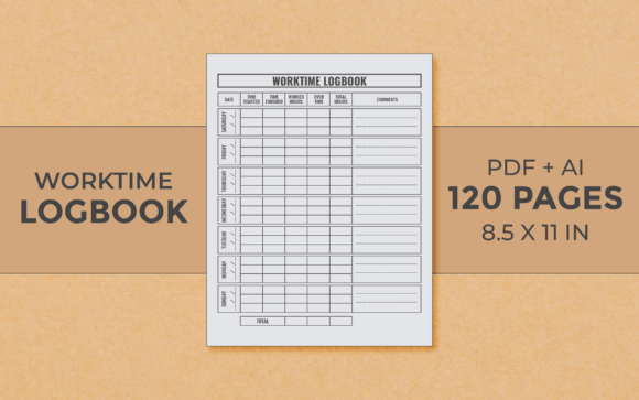 Download Worktime Logbook Editable Kdp Interior - Log Collection