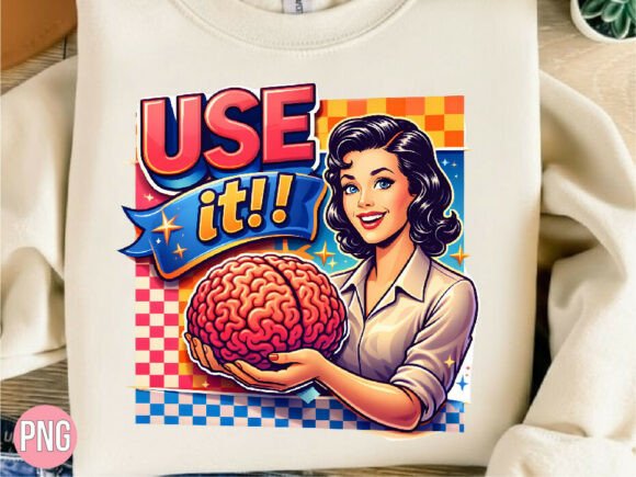 Download Retro Use Your Brain Psychology PNG - Log Collection