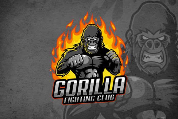 Download Gorilla Fighting Club Vector Logo - Log Collection