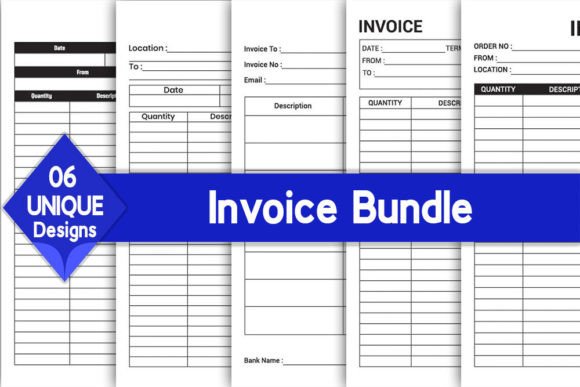 Download Invoice Log Book Bundle | KDP Interior - Log Collection