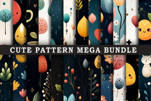 Download Cute Pattern Background Mega Bundle - Bundle Collection