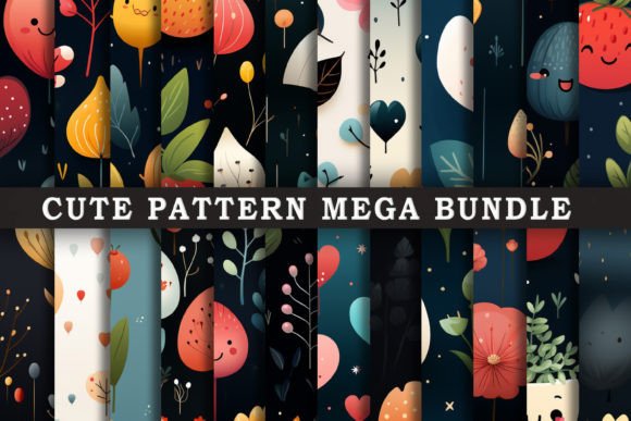 Download Cute Pattern Background Mega Bundle - Bundle Collection