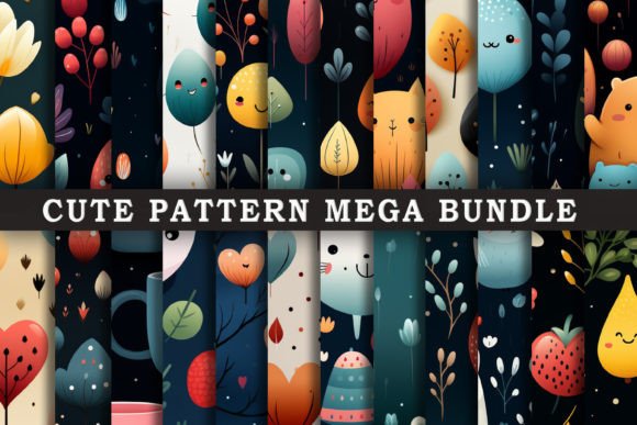 Download Cute Pattern Background Mega Bundle - Bundle Collection