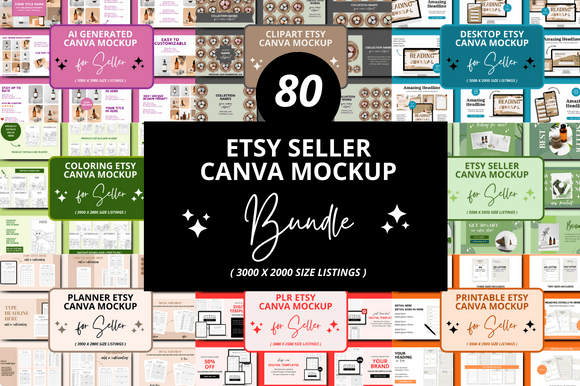 Download 80 Pages Etsy Listing Canva Bundles - Bundle Collection