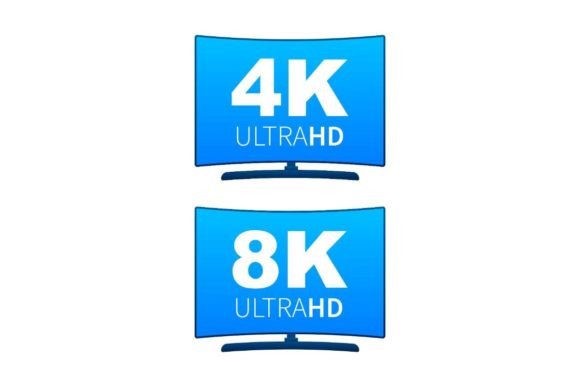 Download 4K and 8K Ultra HD Label. High Technolog - Log Collection