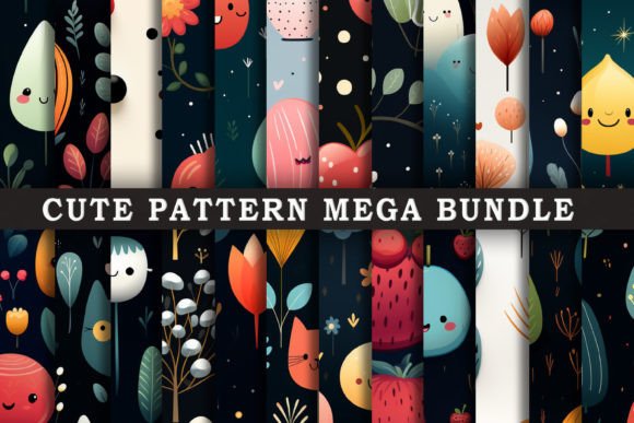 Download Cute Pattern Background Mega Bundle - Bundle Collection