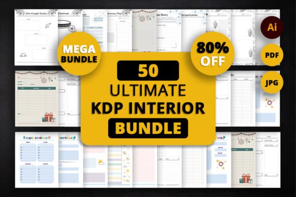Download 50 Editable KDP Templates Bundle Pack - Premium Resources