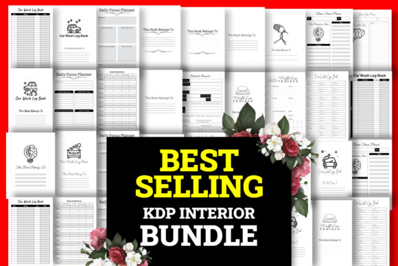 Download Best Selling Planner Bundle KDP Graphics - Bundle Collection