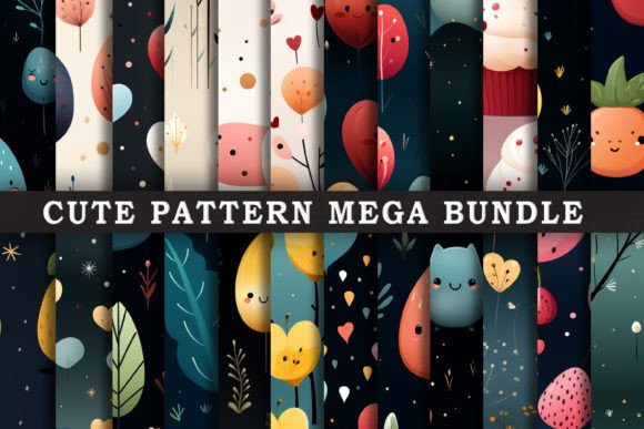 Download Cute Pattern Background Mega Bundle - Bundle Collection