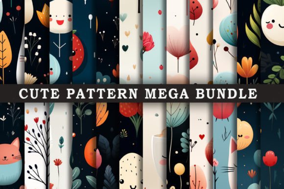 Download Cute Pattern Background Mega Bundle - Bundle Collection